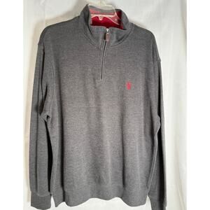U.S Polo Assn. Men’s Gray Quarter-Zip Sweater